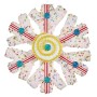 Décorations de Noël Krist+ 64815312 Blanc Rouge Flocons de neige 17 x 6 x 17 cm (8 Unités)