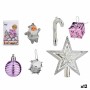 Ensemble Décorations de Noël Krist+ 95442 Violet Argenté PVC (12 Unités)