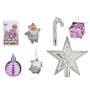 Ensemble Décorations de Noël Krist+ 95442 Violet Argenté PVC (12 Unités)