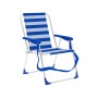 Marbueno Chaise Pliante Aluminium Rayures Bleu et Blanc Plage et Piscine 53X56X78 cm 10312