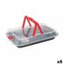 Springform Pan Quttin Carbon steel Black Transparent 36 x 23 x 4,5 cm (6 Units)