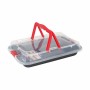 Springform Pan Quttin Carbon steel Black Transparent 36 x 23 x 4,5 cm (6 Units)