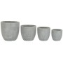 Set de pots de fleurs Home ESPRIT Gris clair Fibre de Verre Magnésium 44 x 44,5 x 43 cm (4 Unités)