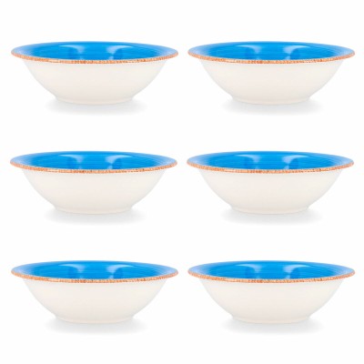 Bol Quid Vita Bleu Céramique 6 Unités (18 cm)