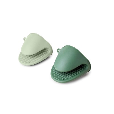 Oven Mitt Ibili Green Silicone 8,5 cm (2 Units)