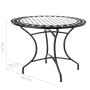 Table d'appoint Delfos Blanc Noir Céramique 90 x 90 x 75 cm