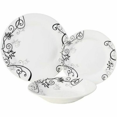 Vaisselle en Porcelaine Blanc Barroco 18 Pièces