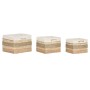 Set de basket Home ESPRIT Naturel Herbier marin Tropical 40 x 33 x 28 cm 3 Pièces