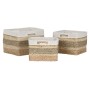 Basket set Home ESPRIT Natural Seagrass Tropical 40 x 33 x 28 cm 3 Pieces