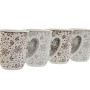 4 Piece Mug Set Home ESPRIT Brown Beige Flowers 340 ml