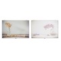 Decorative box DKD Home Decor Yellow Beige Pink MDF Wood Flowers Vase Counter (2 Units)
