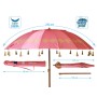Beach parasol Coral Ø 240 cm SPF50+