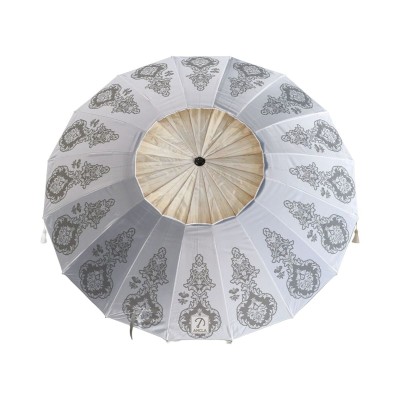 Beach parasol White Ø 240 cm SPF50+ Boho
