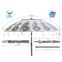Beach parasol White Ø 240 cm SPF50+ Boho