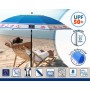 Beach parasol Blue Ø 200 cm SPF50+ Anchor