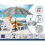 Parasol de plage Ø 240 cm SPF50+ Oriental