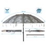Beach parasol Ø 240 cm SPF50+ Oriental