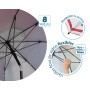 Parasol de plage Rouge Ø 180 cm SPF50+ Ancre