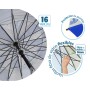 Parasol de plage Bleu Ø 220 cm SPF50+ Marin