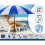 Parasol de plage Bleu Ø 240 cm SPF50+ Marin