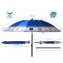 Beach parasol Blue Ø 240 cm SPF50+ Anchor
