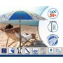 Beach parasol Blue Ø 180 cm SPF50+ Navy