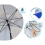 Beach parasol Blue Ø 180 cm SPF50+ Navy