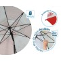 Parasol de plage Rouge Ø 180 cm SPF50+ Marin
