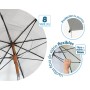 Beach parasol Grey Ø 180 cm SPF50+ Boho