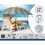 Beach parasol Grey Ø 240 cm SPF50+ Boho