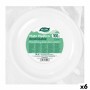 Lot d'assiettes réutilisables Algon Rond Blanc Plastique 22 x 22 x 1,5 cm (6 Unités)