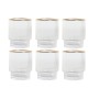 Set of glasses Home ESPRIT Transparent Golden Crystal 320 ml (6 Units)