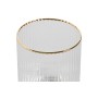 Set of glasses Home ESPRIT Transparent Golden Crystal 320 ml (6 Units)