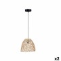 Ceiling Light Natural Rattan Cone-shaped 25 x 21 x 25 cm (2 Units)