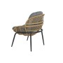 Ensemble Table avec 2 Sièges DKD Home Decor Noir Gris Orange Naturel 55 x 55 x 47 cm