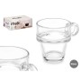 Piece Coffee Cup Set Vivalto Z908-4/BHA6 Transparent Glass 90 ml (6 Units)
