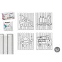 Toile Pincello 29100257 Bois Tissu 12 Unités