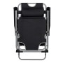 Reclining lounder Aktive Polyester 600D Steel Black 177 x 47 x 34 cm