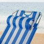 Chaise longue inclinable Aktive Textilène Aluminium Bleu Blanc 153 x 47 x 33 cm