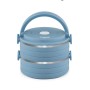 Ensemble de Boîtes à Lunch ThermoSport Bleu Rouge Acier Plastique 600 ml 2 Pièces (6 Unités)