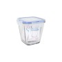 Hermetic Lunch Box LAV Blue Transparent 700 ml (8 Units)