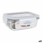 Boîte à lunch hermétique Santa Clara Transparent Rectangulaire 375 ml (12 Unités)