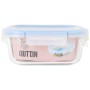 Hermetic Lunch Box Quttin Boho Transparent 1,1 L (6 Units)