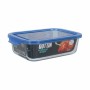 Boîte à lunch hermétique Quttin Bleu Transparent Rectangulaire 1 L (6 Unités)