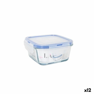 Hermetic Lunch Box LAV Blue Transparent 375 ml (12 Units)
