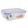 Hermetic Lunch Box Quttin Transparent Rectangular 1L (6 Units)