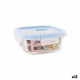 Hermetic Lunch Box Quttin Boho Transparent 550 ml (12 Units)