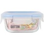 Hermetic Lunch Box Quttin Boho Transparent 550 ml (12 Units)