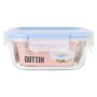 Hermetic Lunch Box Quttin Boho Transparent 750 ml (6 Units)