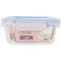 Hermetic Lunch Box Quttin Boho Transparent Rectangular 1,5 L (6 Units)